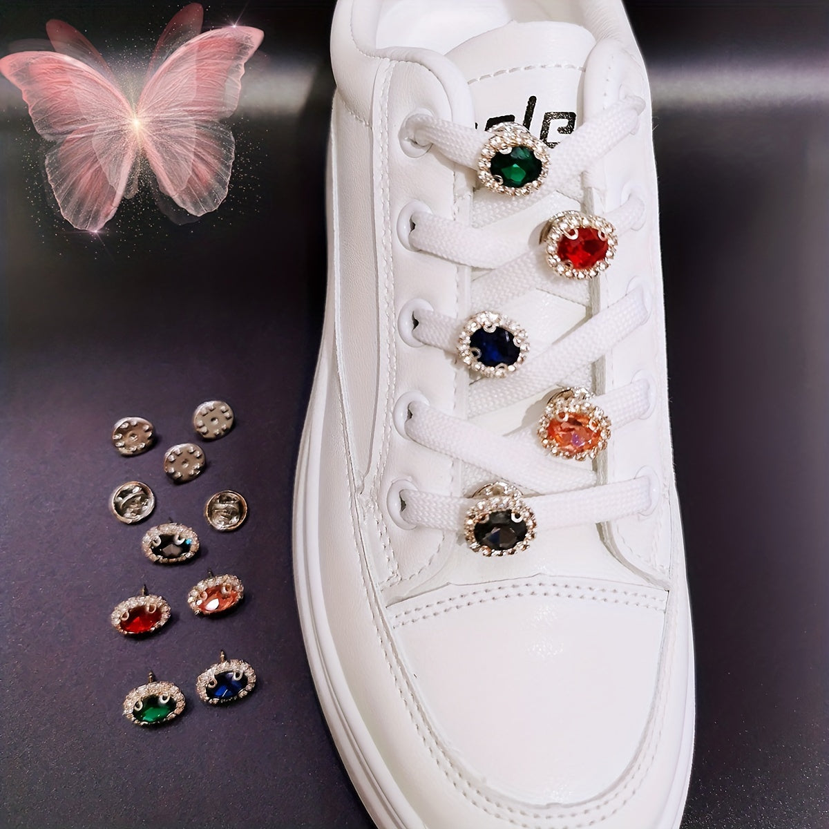 Lot de 10 breloques strass détachables pour chaussures, accessoires