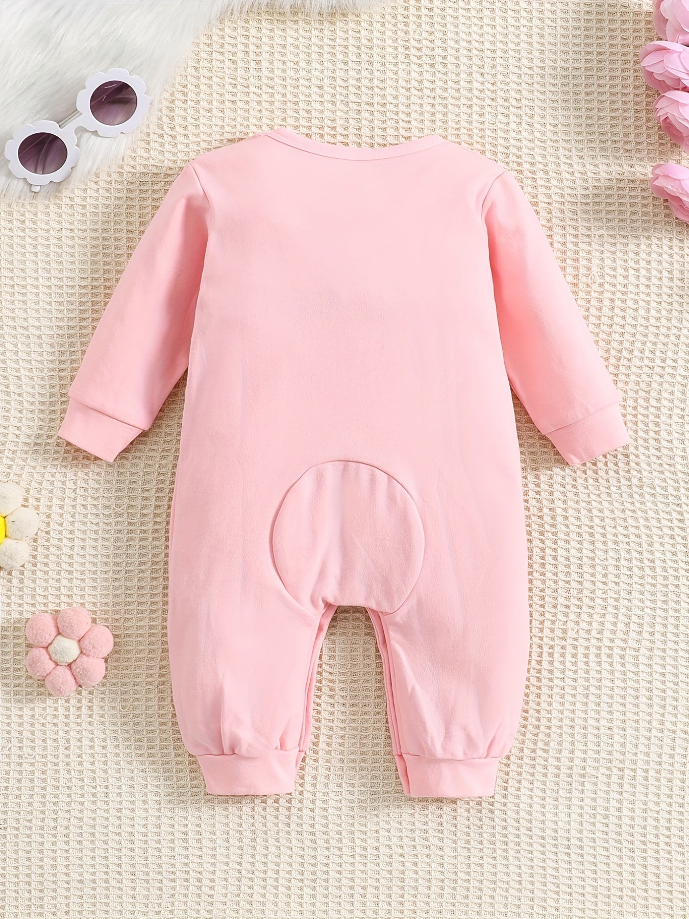 Baby Cute Onesie, Long-sleeved Cotton Jumpsuit With Mom+dad=me Print - Topdecheztop.fr