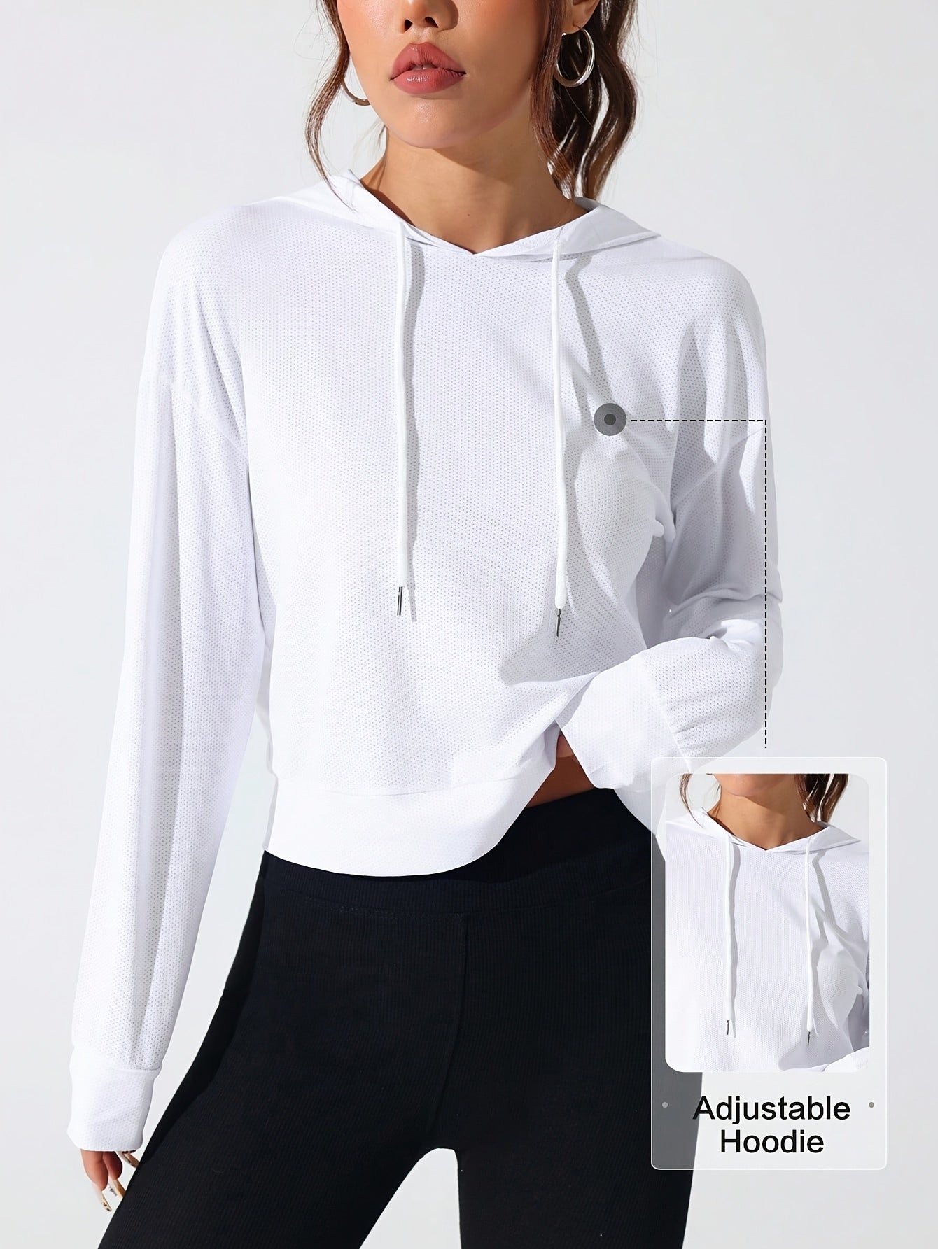 Sweat à capuche  à manches longues pour femme - Topdecheztop.fr