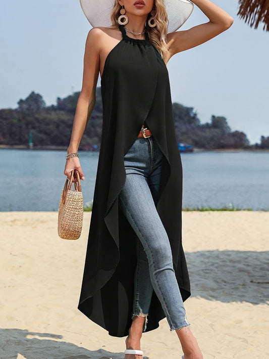 Haut noir asymétrique