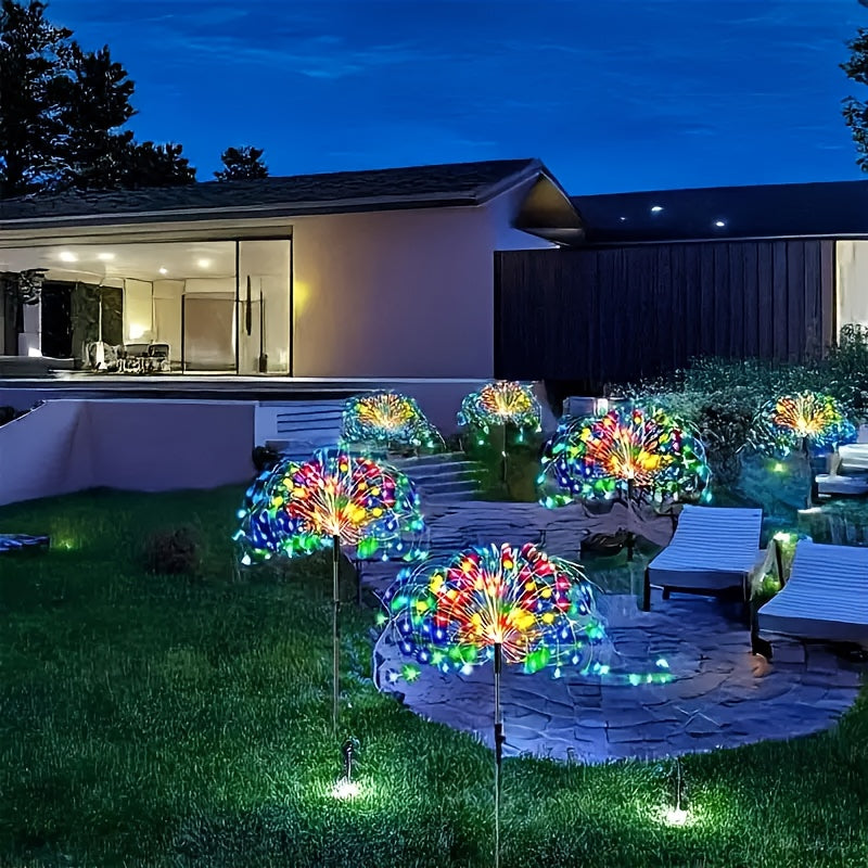 Lot de 4 lampes solaires d'extérieur pour jardin (240 LED), version améliorée