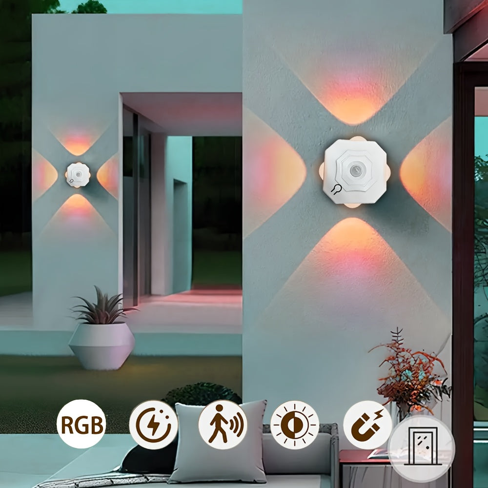 1 Lampe  RGB/tricolore avec détecteur de mouvement