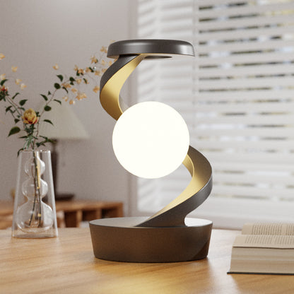 Lampe de bureau rotative en forme de lune avec capteur de charge sans fil pour téléphone