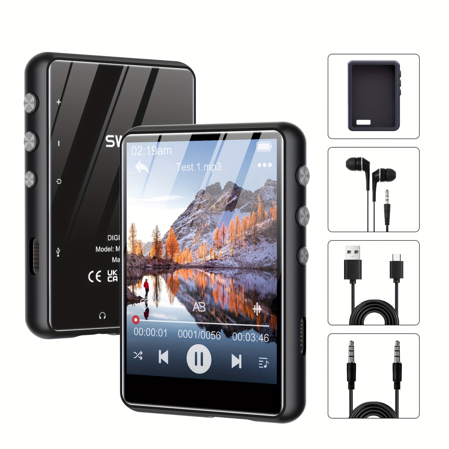 Lecteur MP3 64 Go avec Bluetooth NOIR