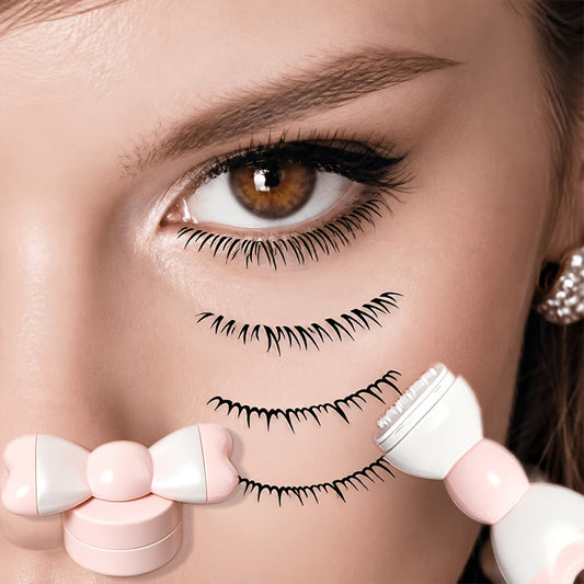 Tampon Double Cône pour Cils Inférieurs Papillon - Noir | Marron, Contouring Précis et Durable, Waterproof et Résistant à la Transpiration. Stylo Tampon Double Cône pour Eyeliner, Aspect Dégradé H-Bow, Film à Séchage Rapide, Effet de Cosmétique Longue Durée