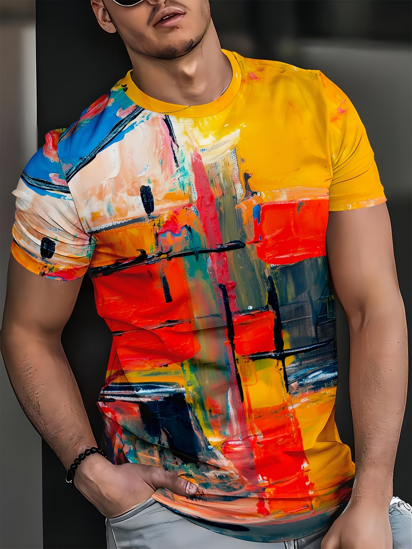 T-shirt imprimé décontracté pour homme