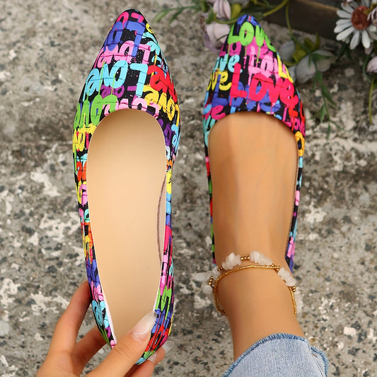 Chaussures plates , imprimé  pour femme - Topdecheztop.fr