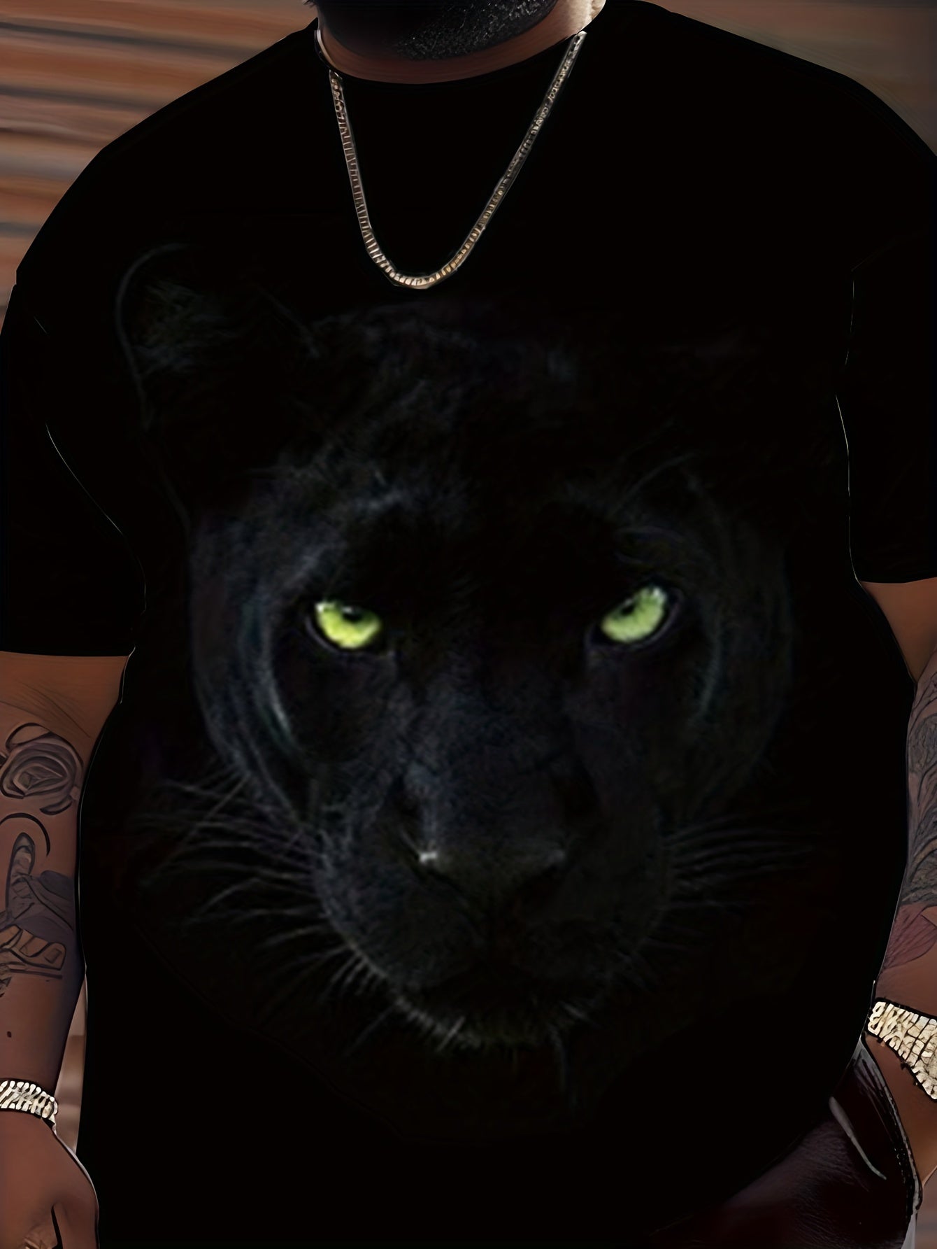 T-shirt homme grande taille à imprimé animal 3D