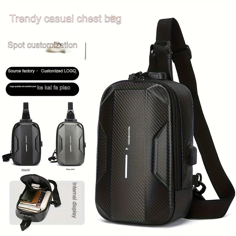 Sac bandoulière rigide tendance pour homme