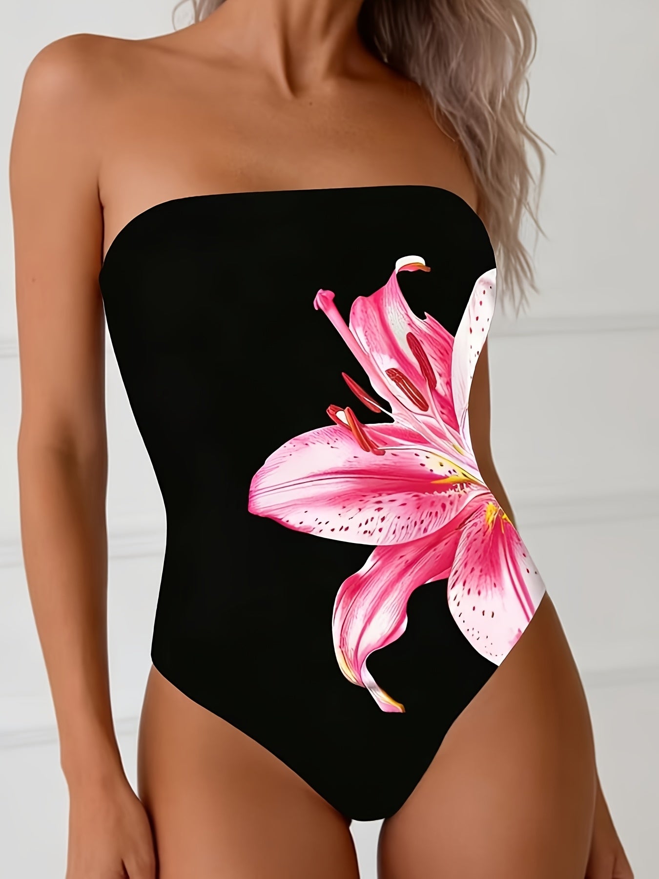 Maillot de bain une pièce à imprimé floral pour femme