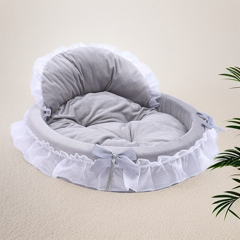 Lit douillet toutes saisons pour chats et chiens - Nid-canapé lavable en peluche