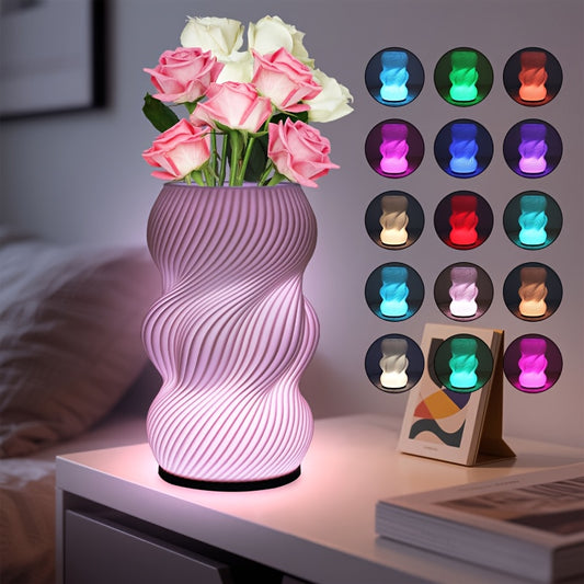 Lampe vase minimaliste moderne RVB,  télécommandée, 16 couleurs