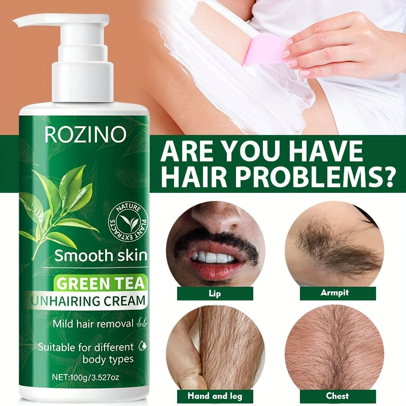 Découvrez notre crème dépilatoire au thé vert, une solution d'épilation douce et efficace pour tout le corps