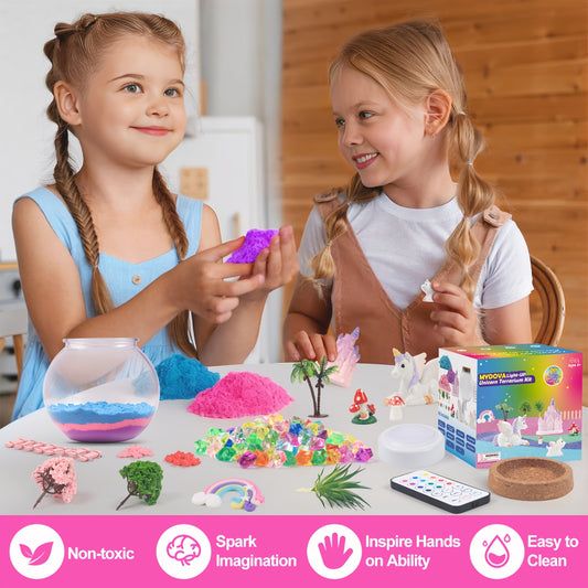 Kit de bricolage pour terrarium licorne avec lumières LED - Topdecheztop.fr