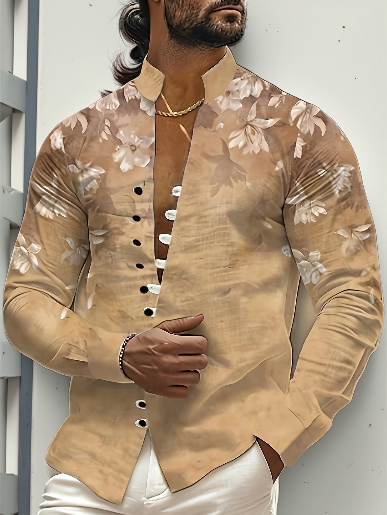 Chemise homme tendance imprimée en 3D