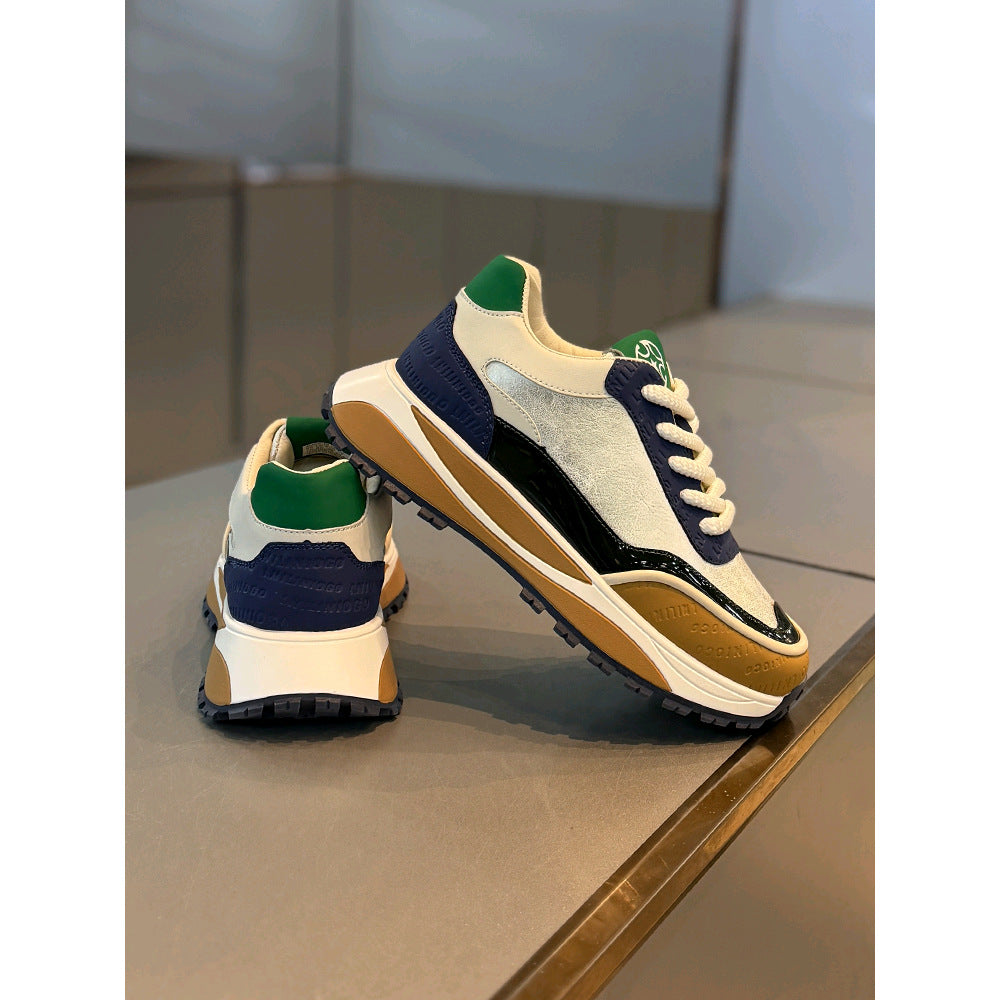 Chaussures rétro Daddy Shoes pour homme, semelle épaisse et résistante à l'usure