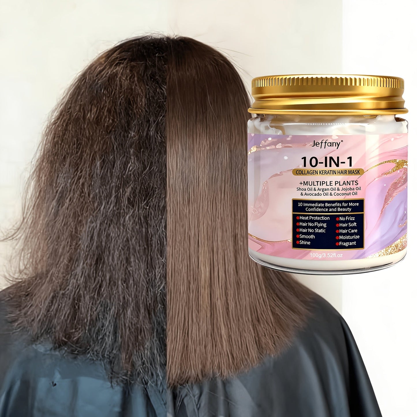 Soin Magique pour Cheveux Eblouissants - Masque Capillaire Reparateur Brillance 100g