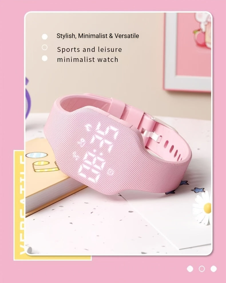 Montre FASSUN silencieuse à vibration avec réveil, compteur de pas, suivi des calories, moniteur de distance et minuteur - Recharge magnétique