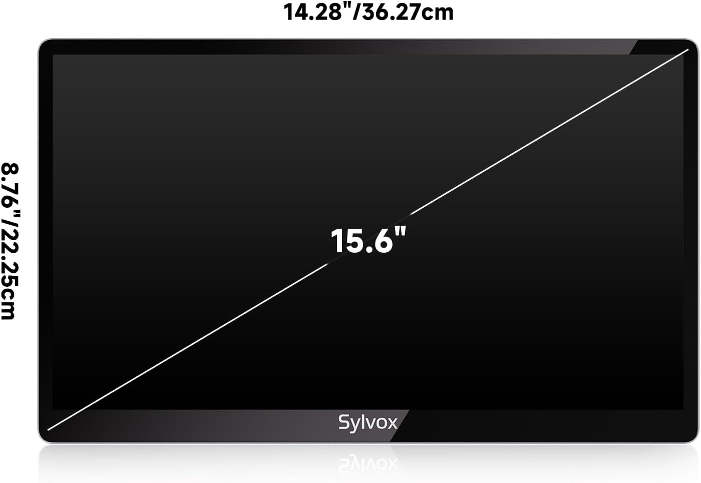 SYLVOX TV Pliable 15,6" (40 cm) - Smart Google TV Full HD 1080P, Écran Pivotant +/-45°, Pliage 90°, WiFi/Bluetooth, DVB-T2/C/S2, DC12V - pour Cuisine, Chambre, Camping-Car (Garantie 2 Ans)