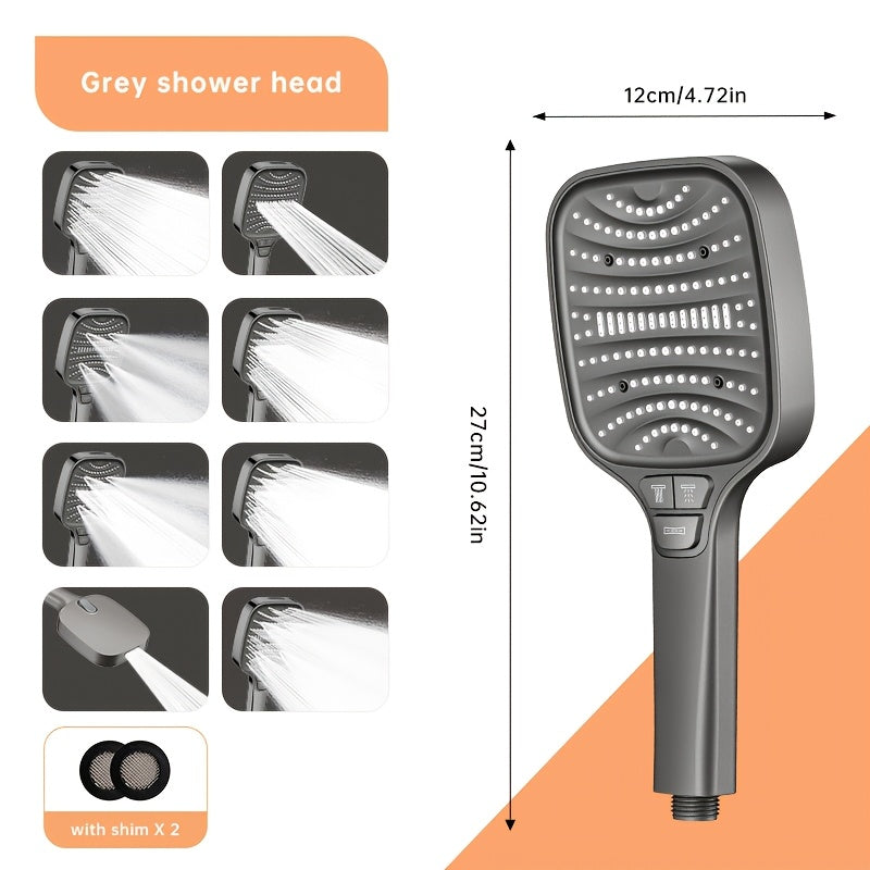 Pommeau de douche Musurjoy 1 pièce à 8 modes avec contrôle de vitesse à 8 positions