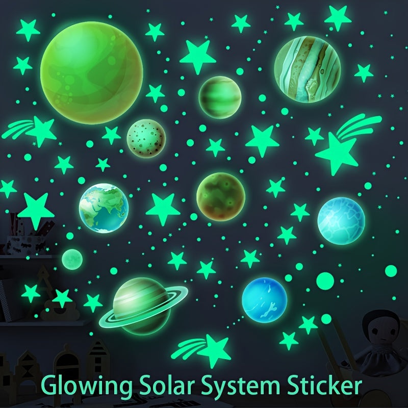 Stickers muraux fluorescents Système solaire