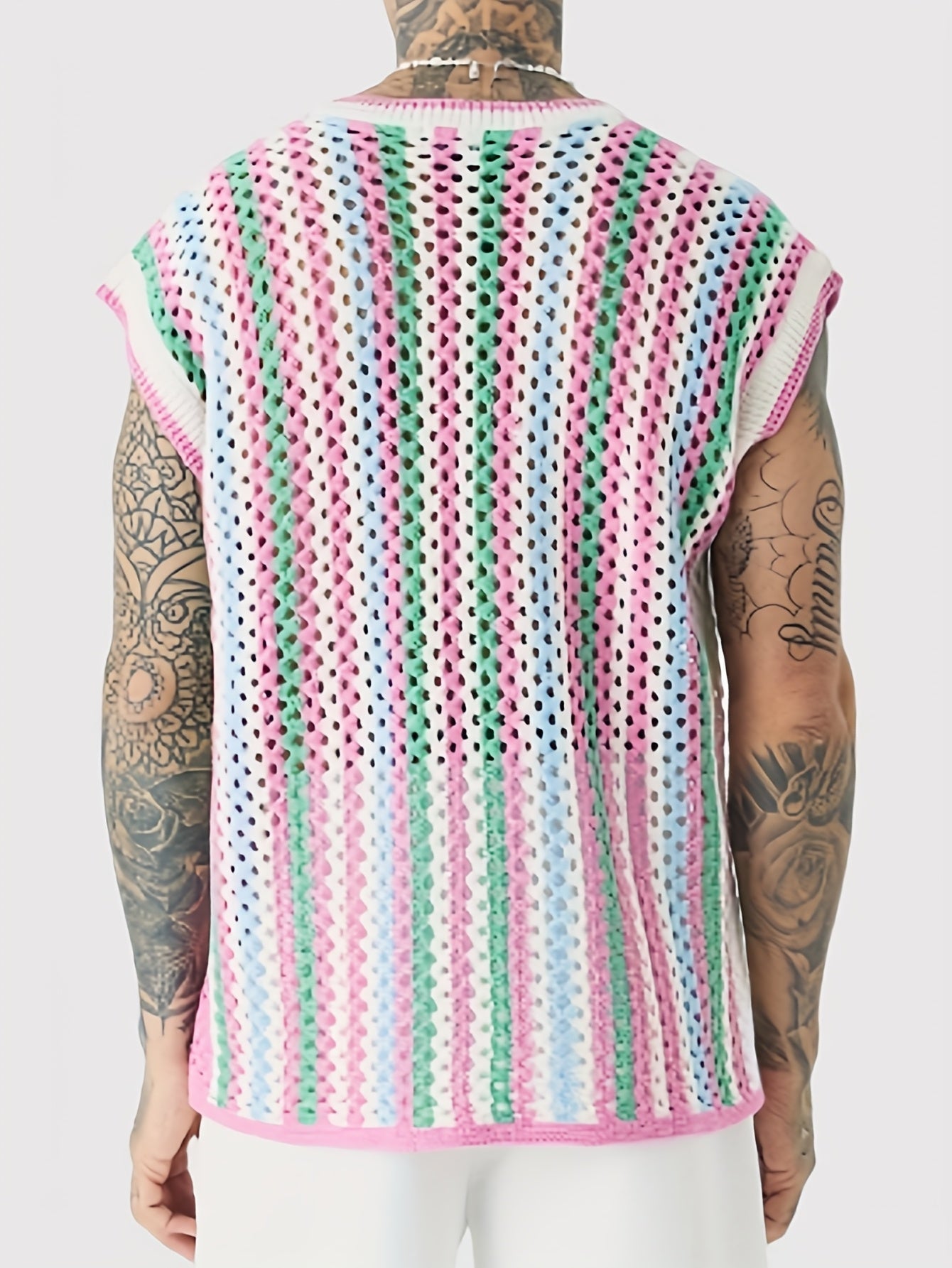 Gilet ajouré au crochet