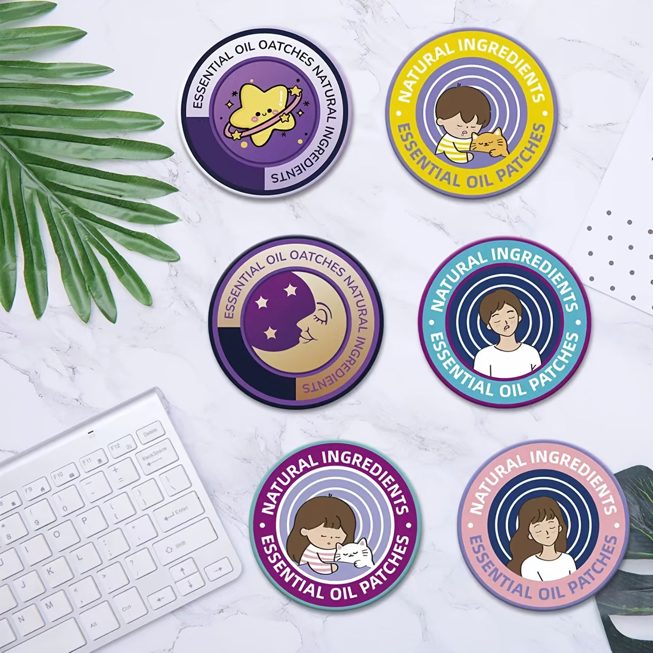 24 patchs de nuit au magnésium, parfum aux herbes, adaptés à tous les âges, faciles à utiliser