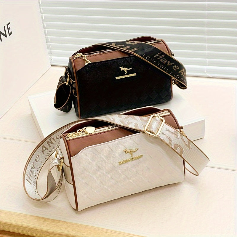 Sac bandoulière Boston tendance, sac à bandoulière multi-compartiments