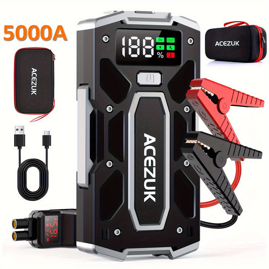 Démarreur de batterie de voiture 5 000 A (10 L essence/8 L diesel) - Topdecheztop.fr