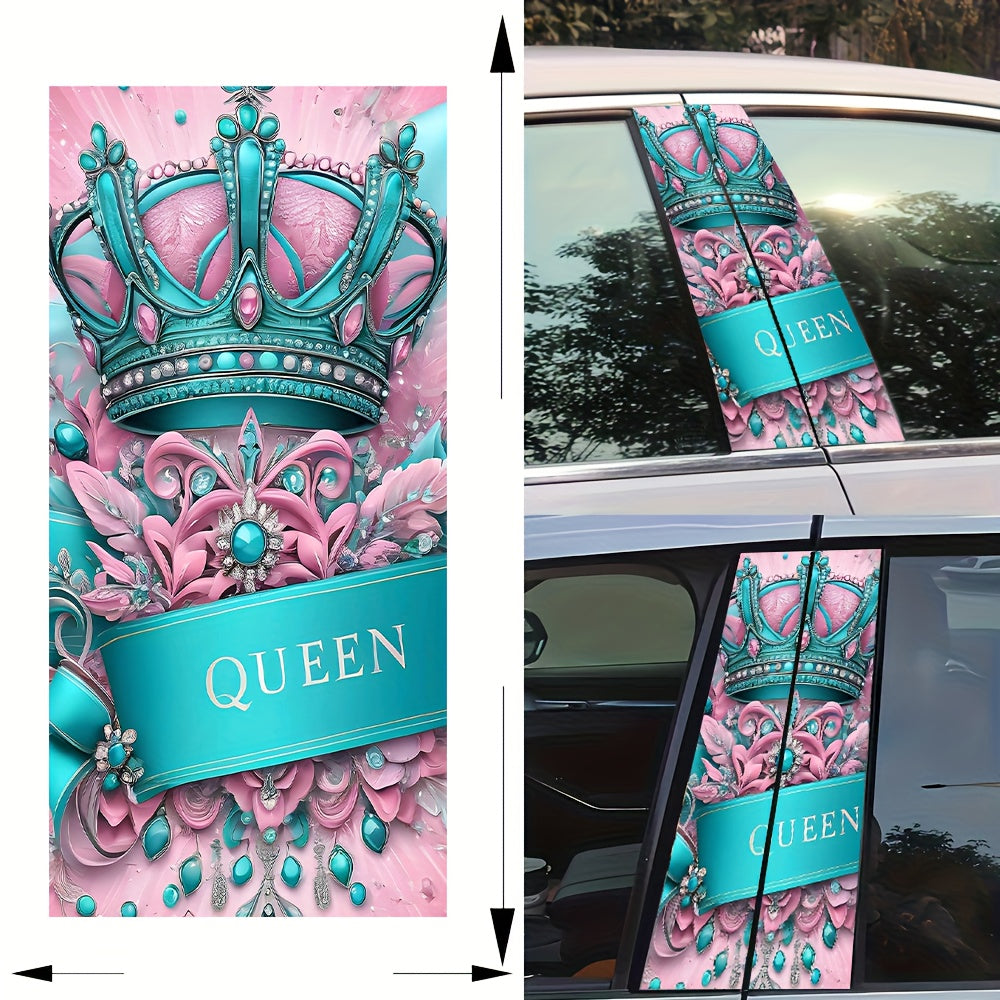 Lot de 2 autocollants de voiture motif couronne de reine