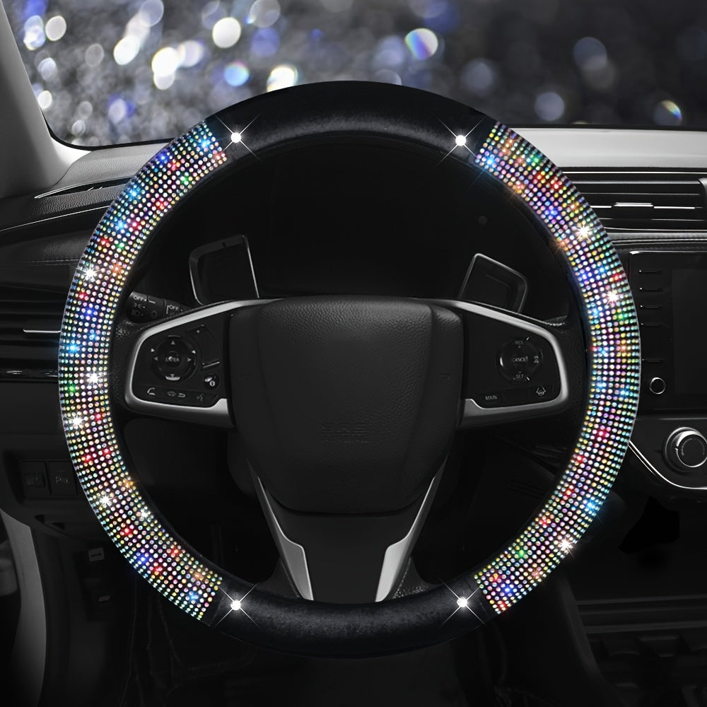 Transformez votre intérieur automobile avec cette housse de volant ornée de diamants