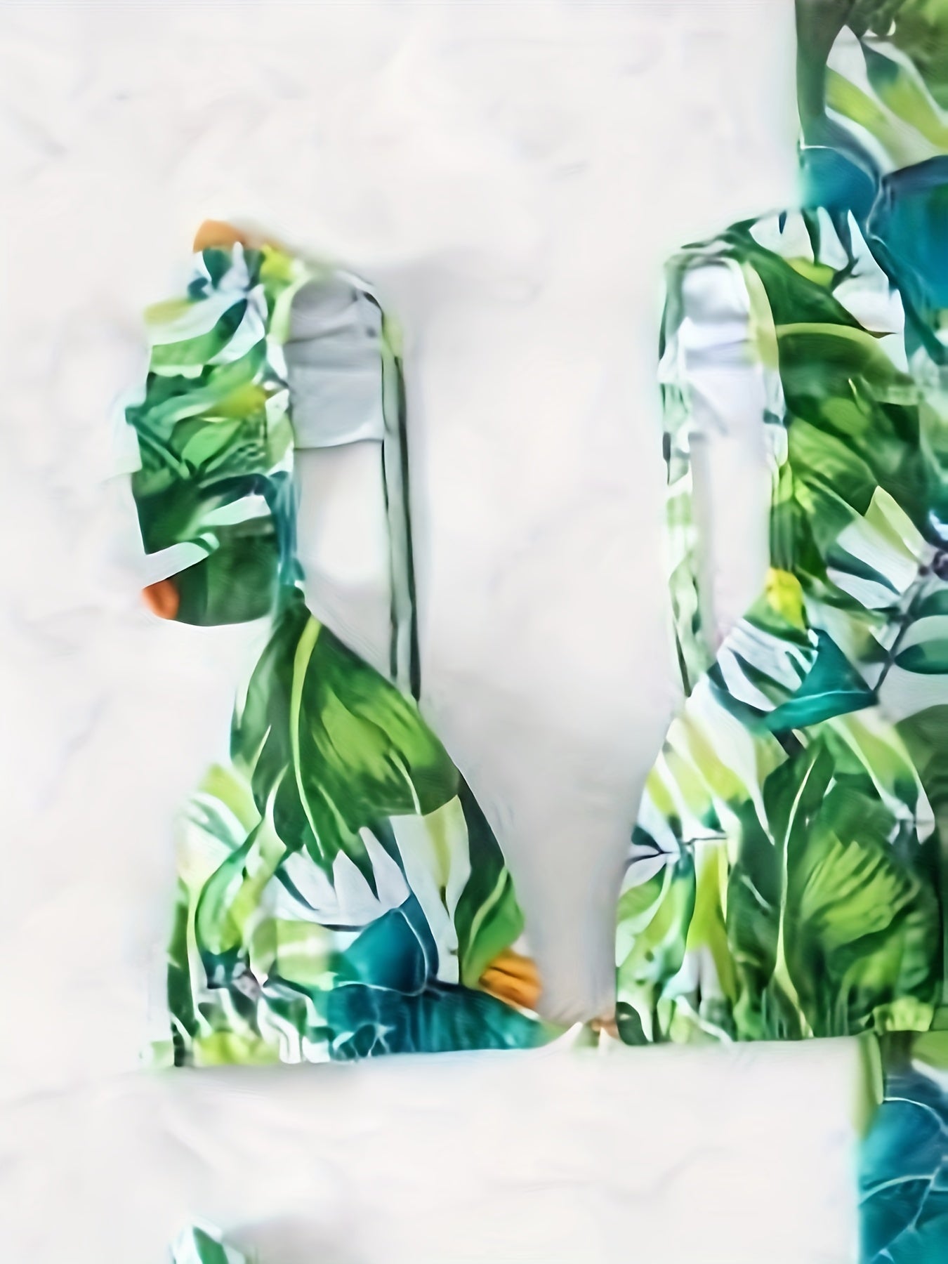 Ensemble de maillot de bain bikini imprimé tropical