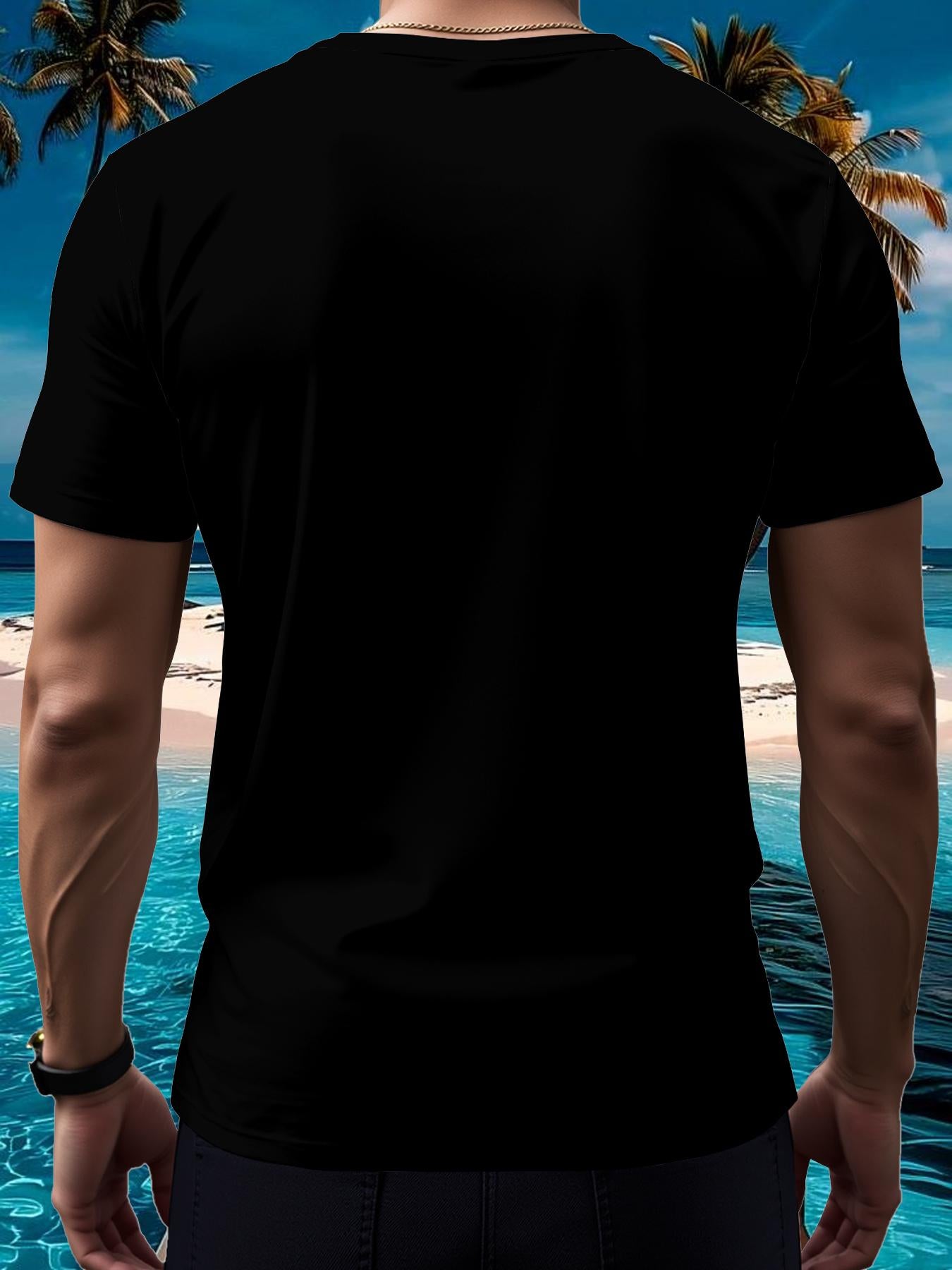 T-shirt homme imprimé lion - Respirant, séchage rapide, manches courtes