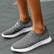 Chaussures chaussettes extensibles à strass grandes tailles