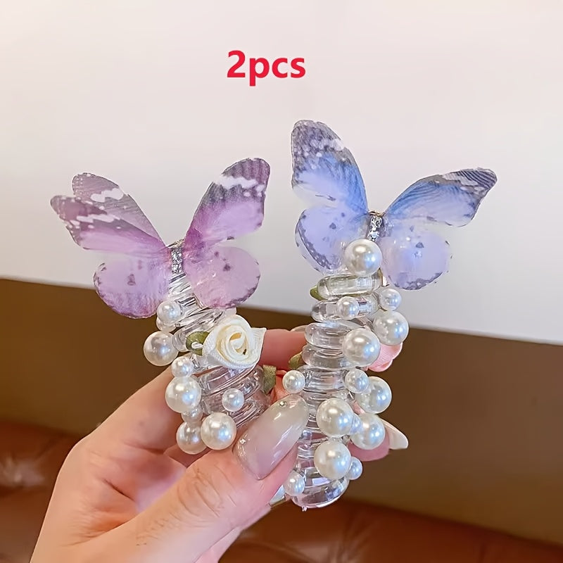 Lot de 2 bandeaux papillon en maille AYLHFO pour filles