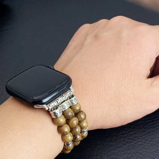 Bracelet en perles de bois