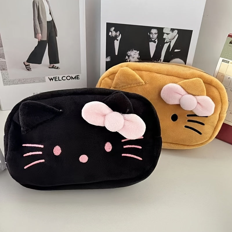 SANRIO Hello Kitty Plush Pencil Case - Cute Large Capacity Cartoon Stationery Organizer, Visually Appealing Makeup Bag for Girls - Topdecheztop.fr