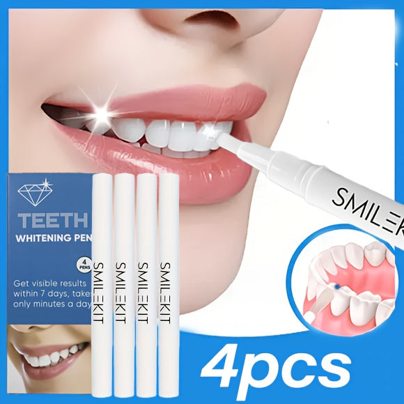 Stylo brosse à dents blanchissant (lot de 4 x 2 ml)&nbsp;: utilisation instantanée, sans brossage