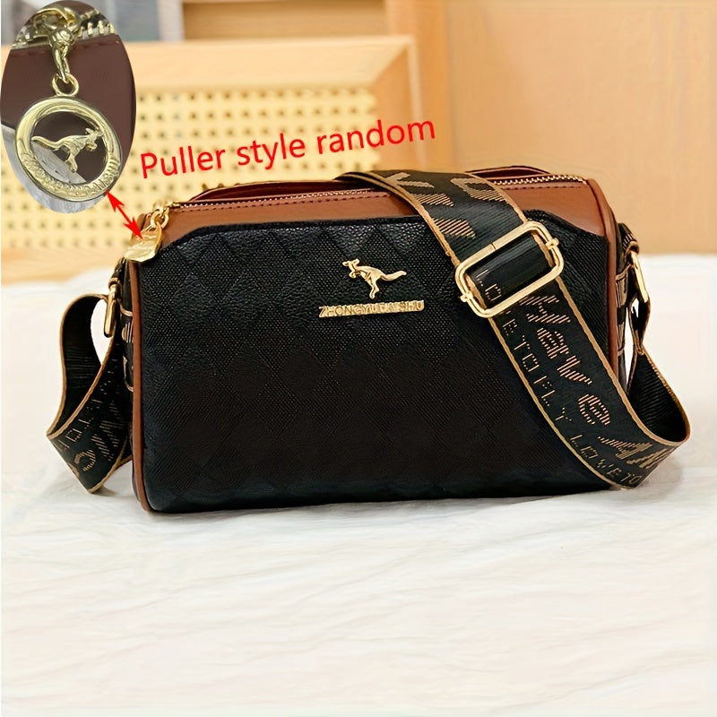 Sac bandoulière Boston tendance, sac à bandoulière multi-compartiments