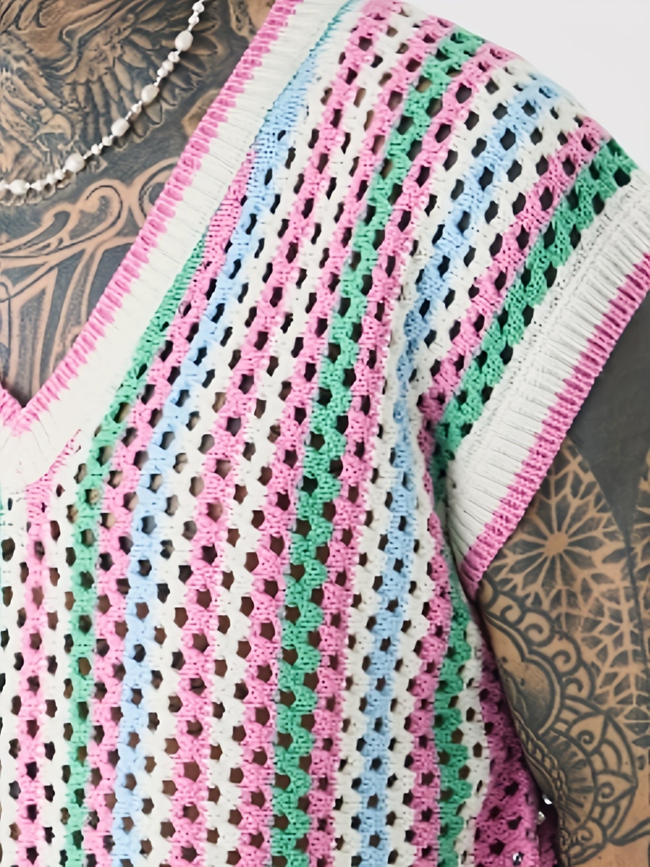 Gilet ajouré au crochet