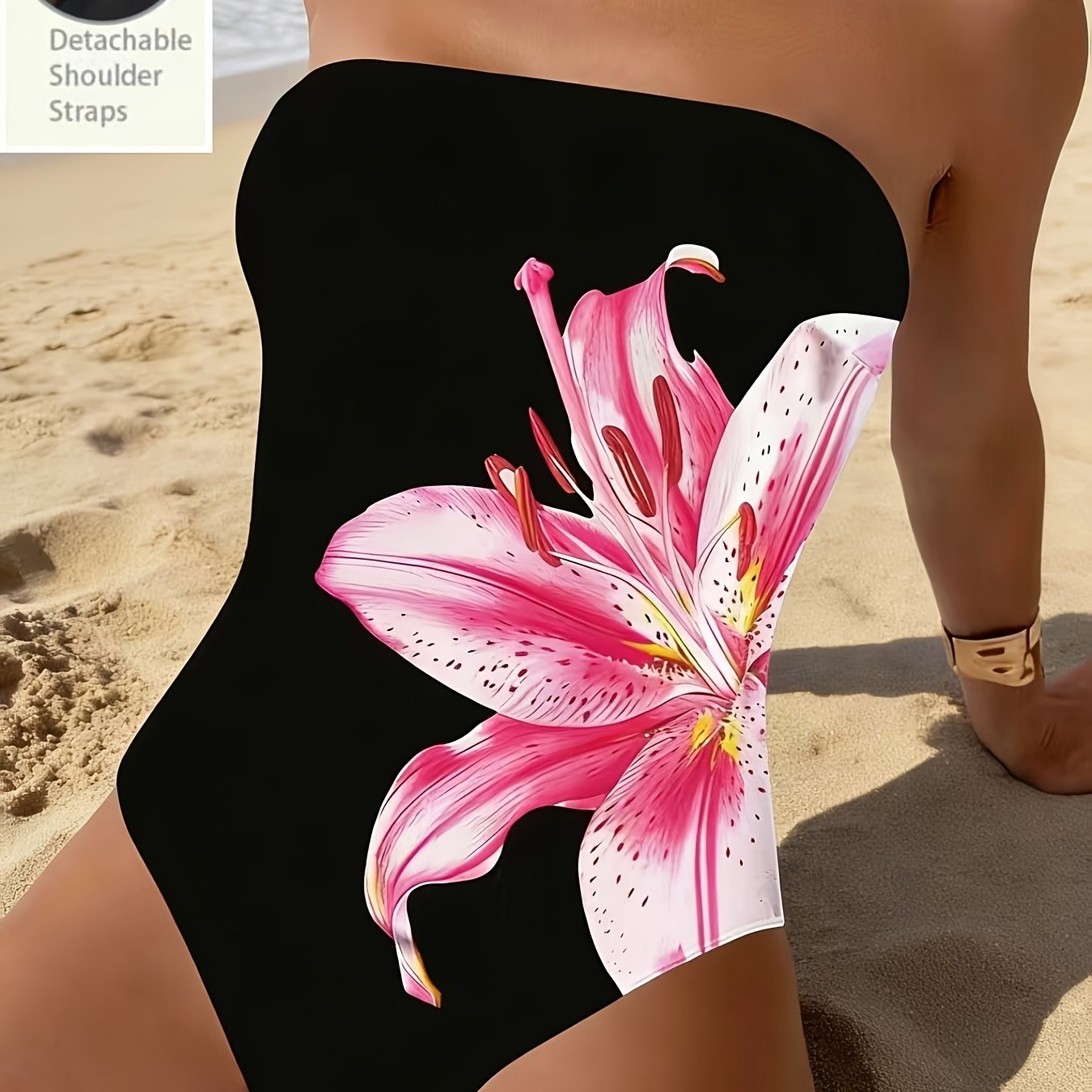 Maillot de bain une pièce à imprimé floral pour femme