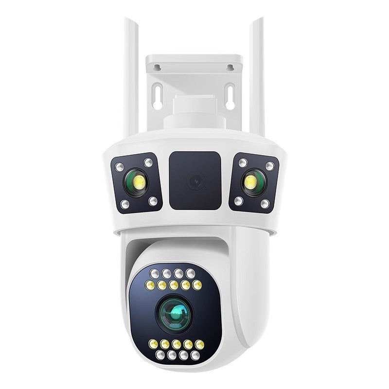 Surveillance par caméra sans fil à double écran, vision nocturne HD pour la maison