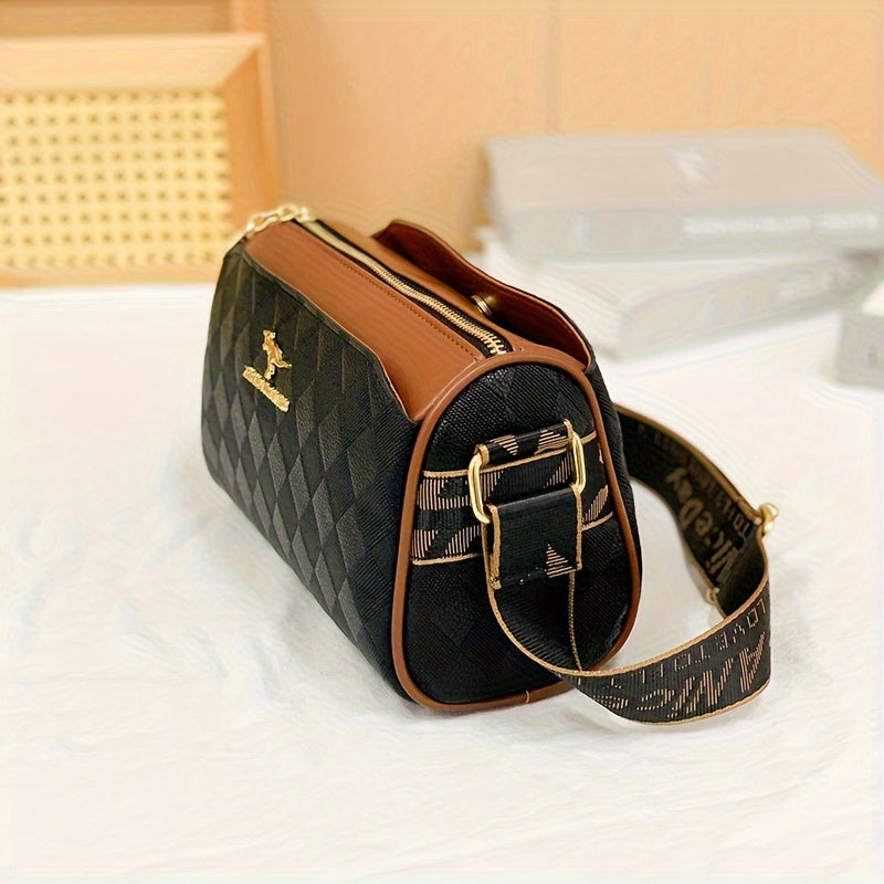 Sac bandoulière Boston tendance, sac à bandoulière multi-compartiments