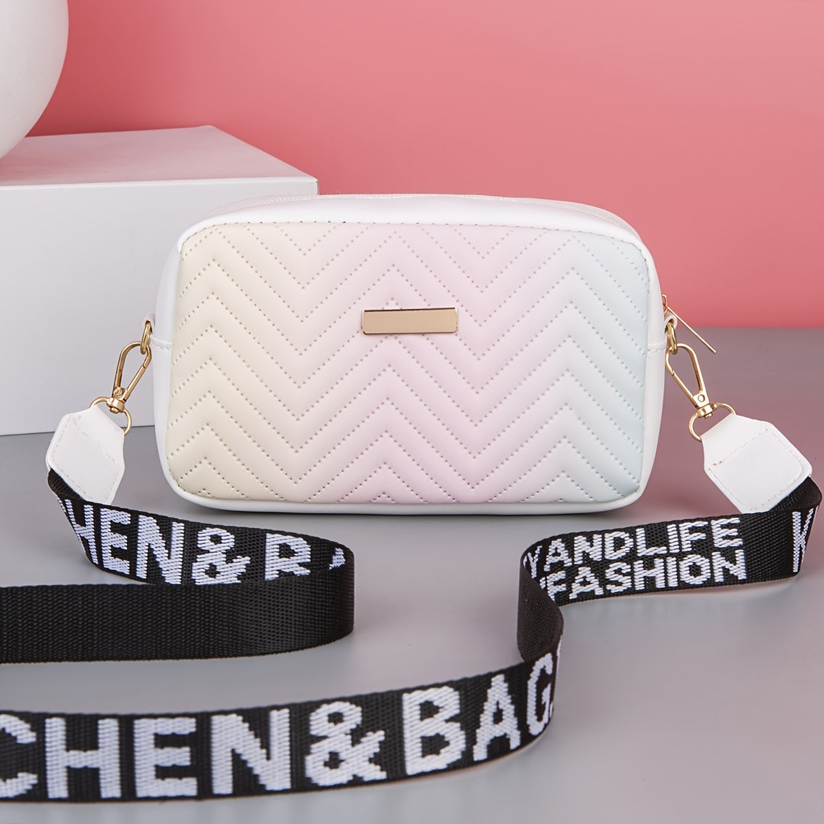 Sac bandoulière matelassé dégradé tendance - Topdecheztop.fr
