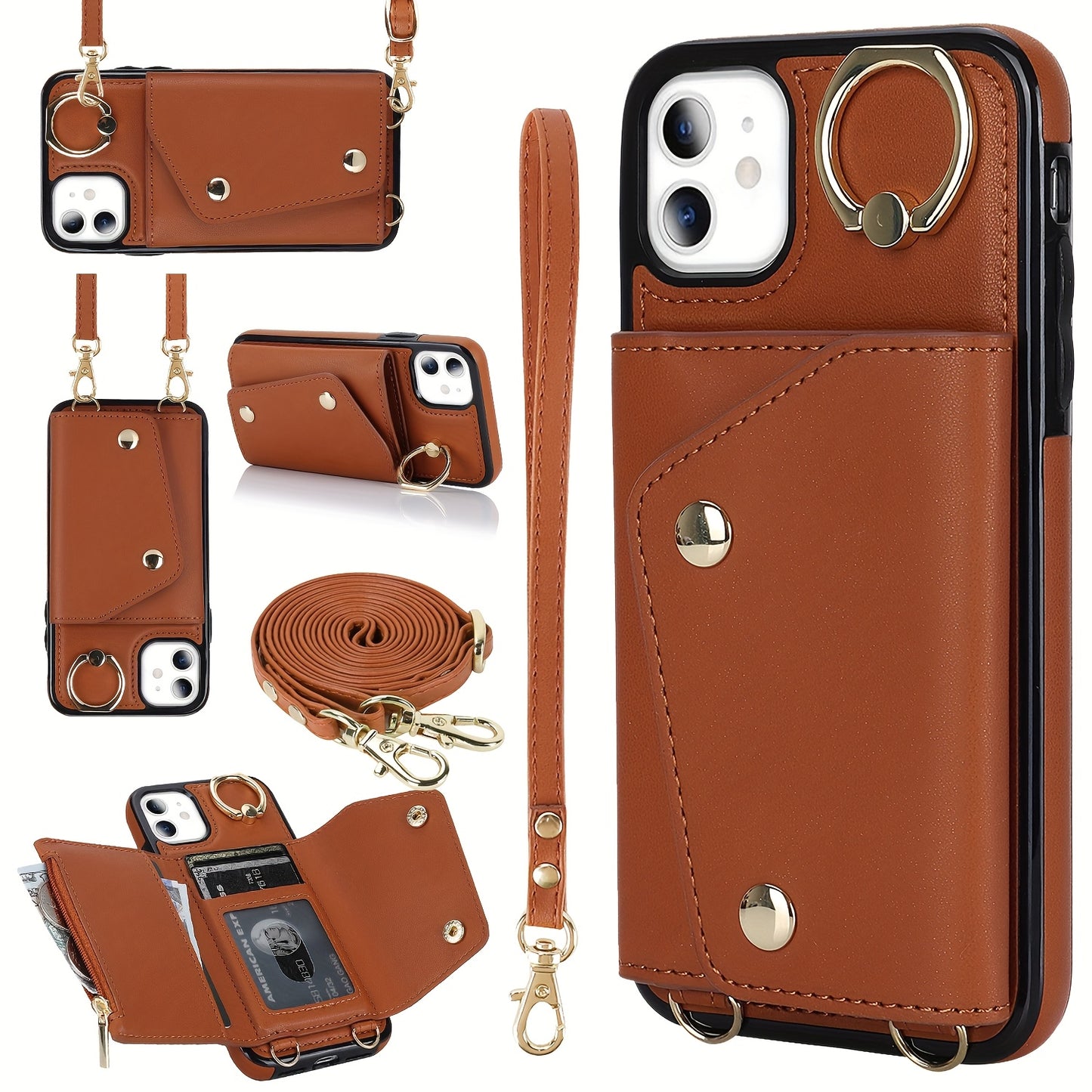 Etui portefeuille bandoulière pour femme est compatible avec les iPhone