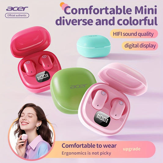 Écouteurs sans fil Acer, semi-intra-auriculaires à réduction de bruit