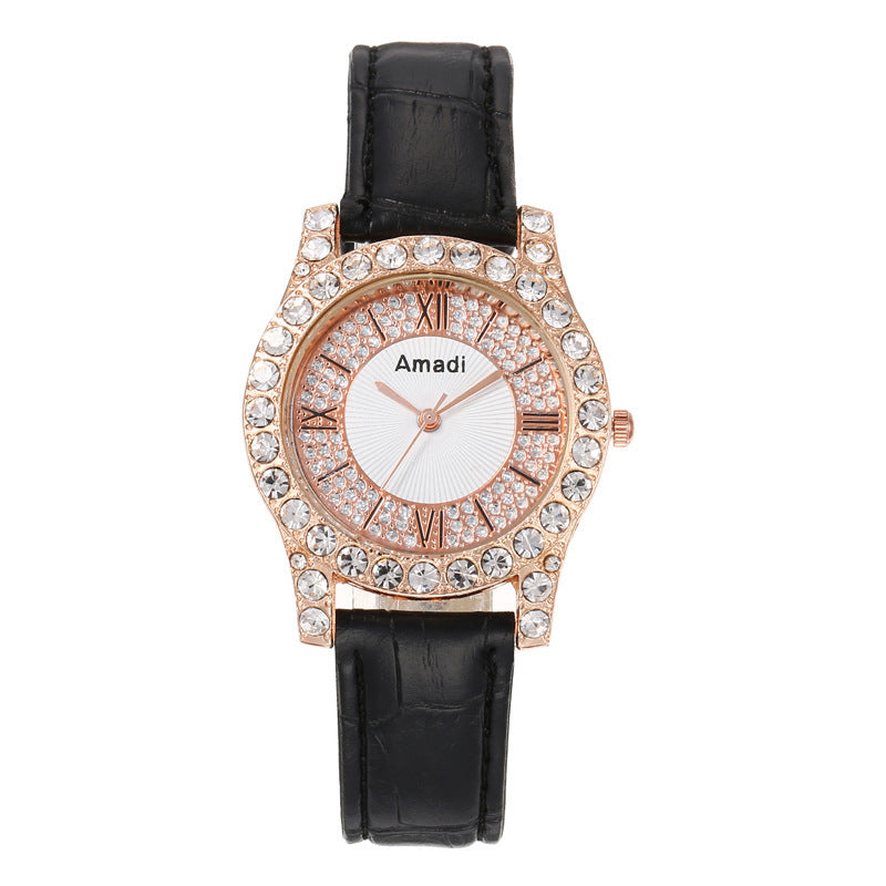 Montre,Bracelet en diamant pour femme, ensemble deux pièces