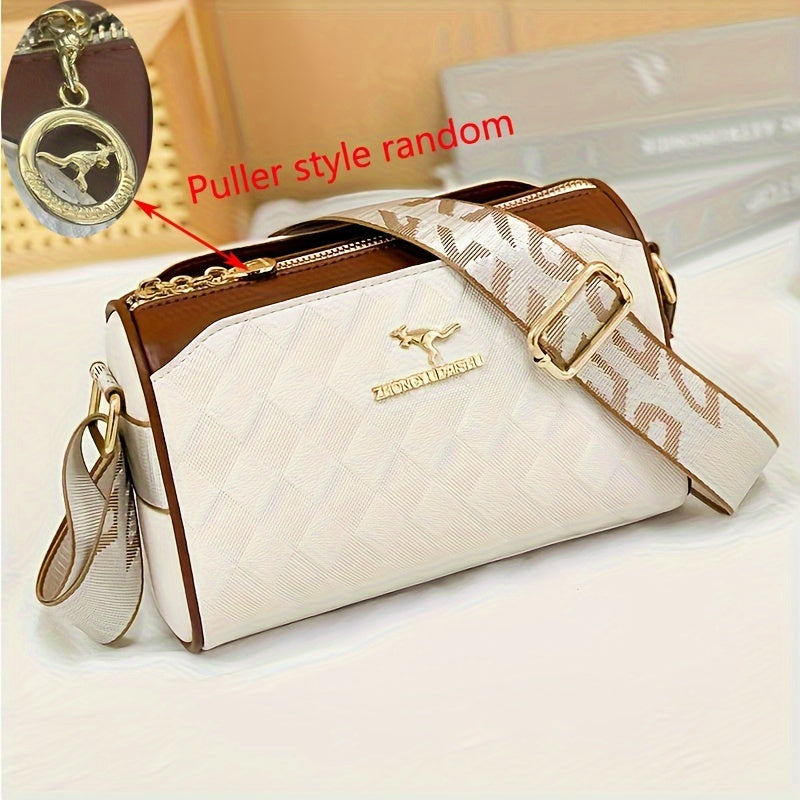 Sac bandoulière Boston tendance, sac à bandoulière multi-compartiments