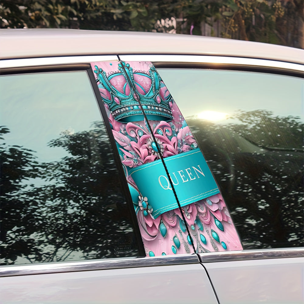 Lot de 2 autocollants de voiture motif couronne de reine