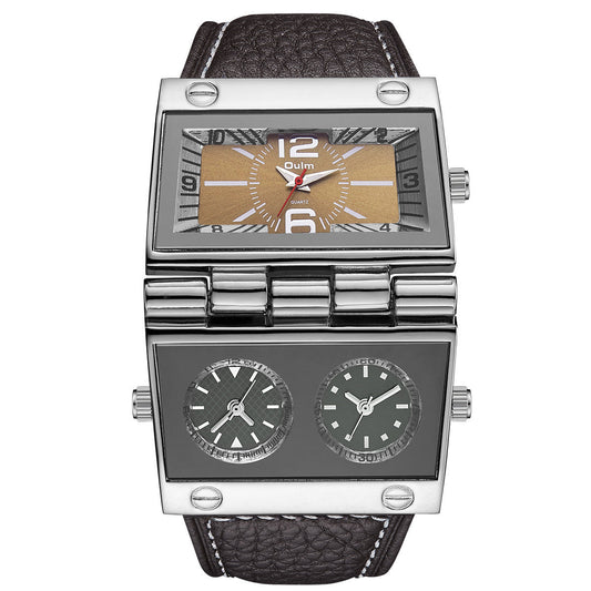 Montre homme Oulei avec bracelet en cuir - Topdecheztop.fr